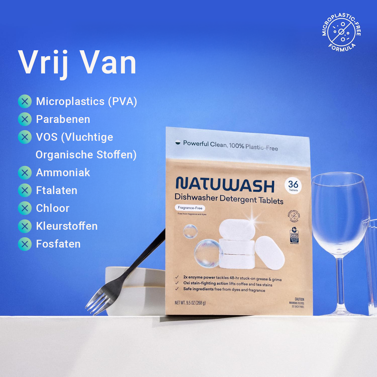 Natuwash Vaatwastabletten - geschikt voor alle vaatwassers