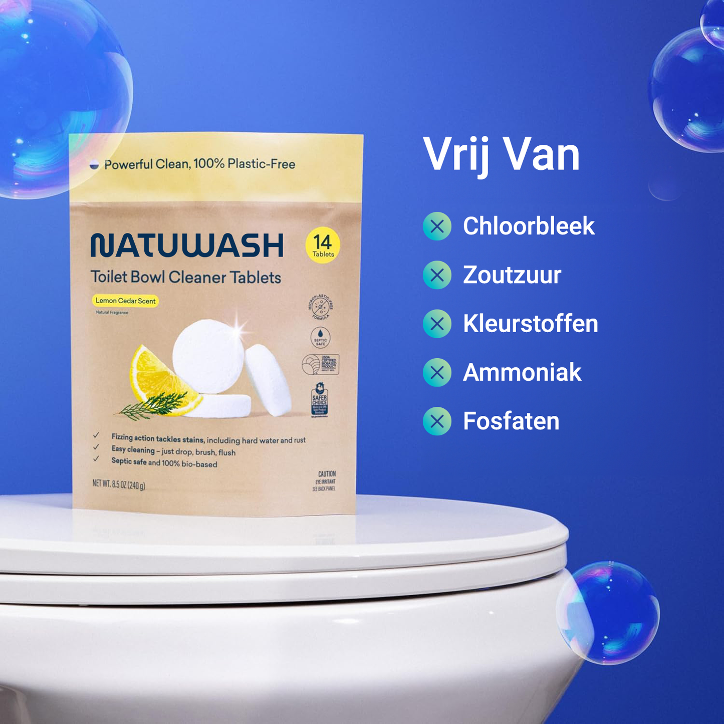 NATUWASH WC-Reiniger Tabletten