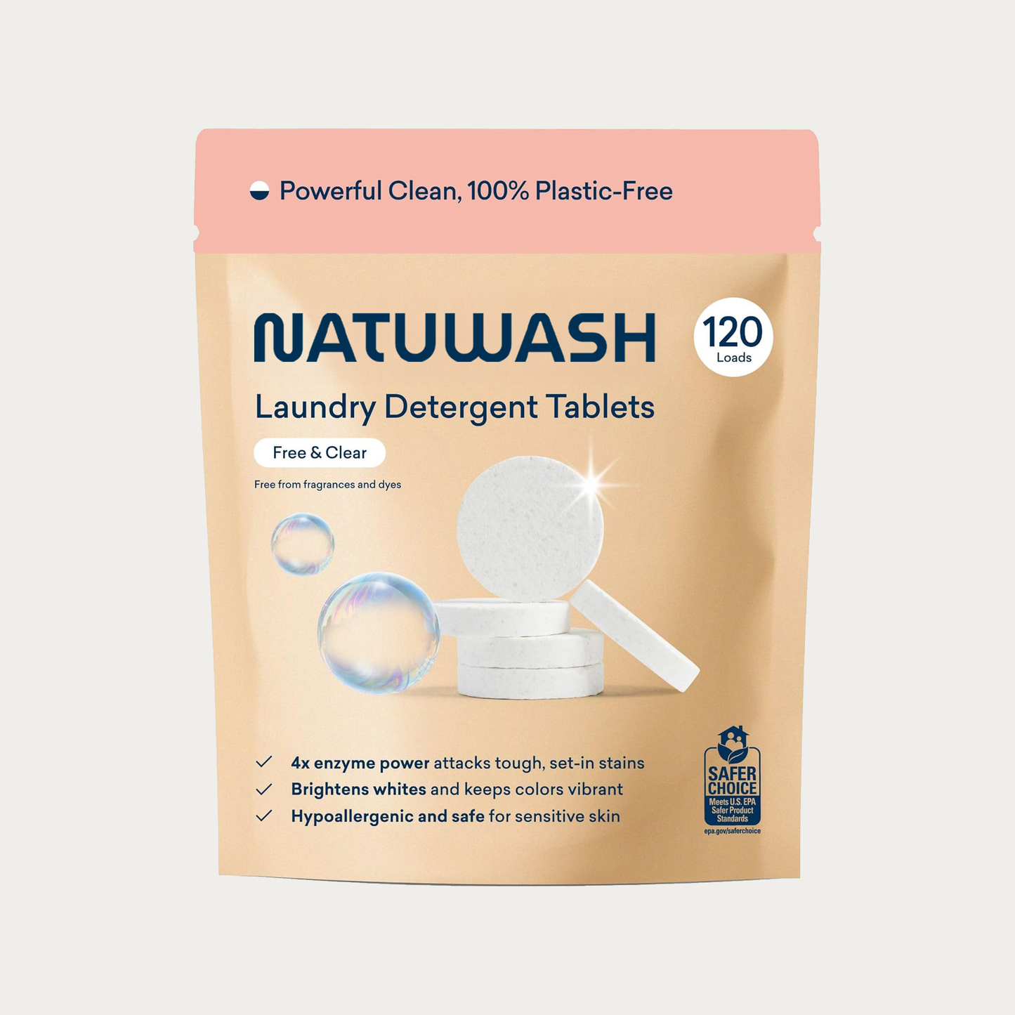 NATUWASH Wasmitteltabletten – geeignet für alle Waschmaschinen